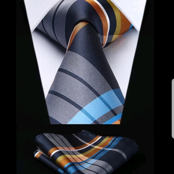 PRAZ PLAID PLACEMENT TIE&SQUAREZ